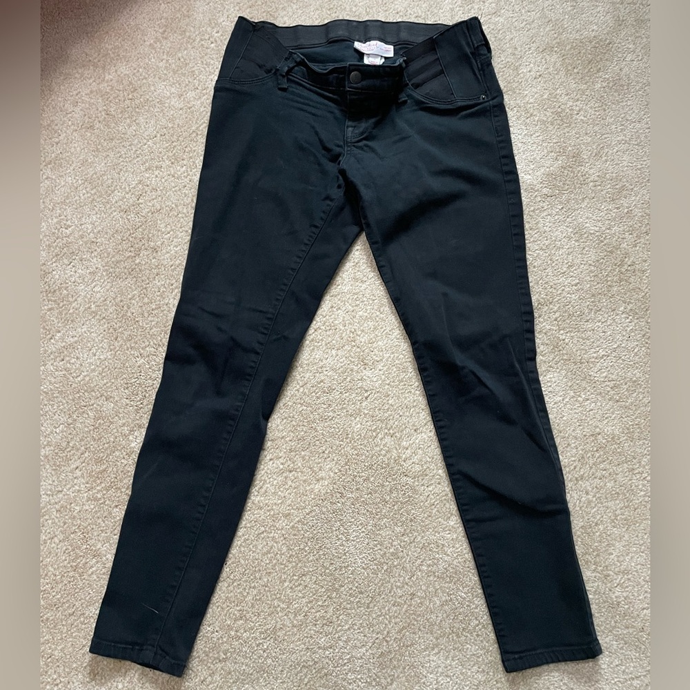 Black maternity skinny jeans